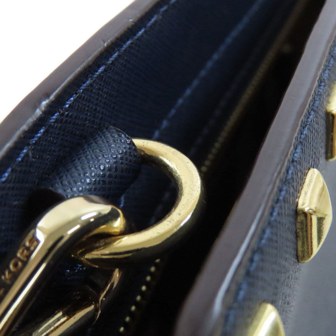 MICHAEL KORS Shoulder Bag PVC Navy Studs Women Used Authentic