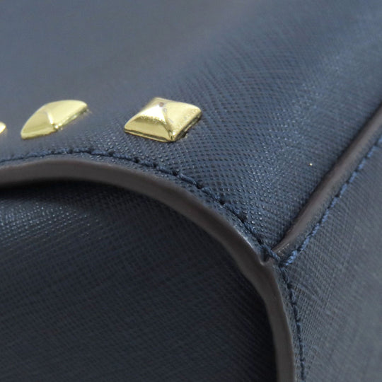 MICHAEL KORS Shoulder Bag PVC Navy Studs Women Used Authentic