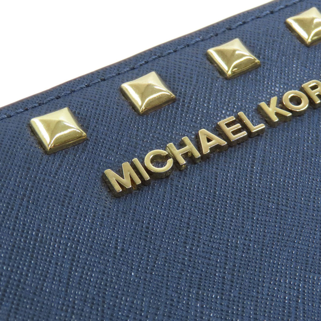 MICHAEL KORS Shoulder Bag PVC Navy Studs Women Used Authentic