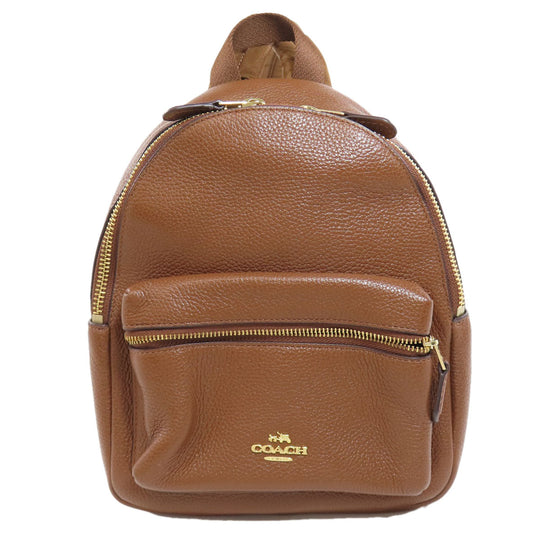 COACH Backpack F38263 leather Brown logo Women Used Authentic
