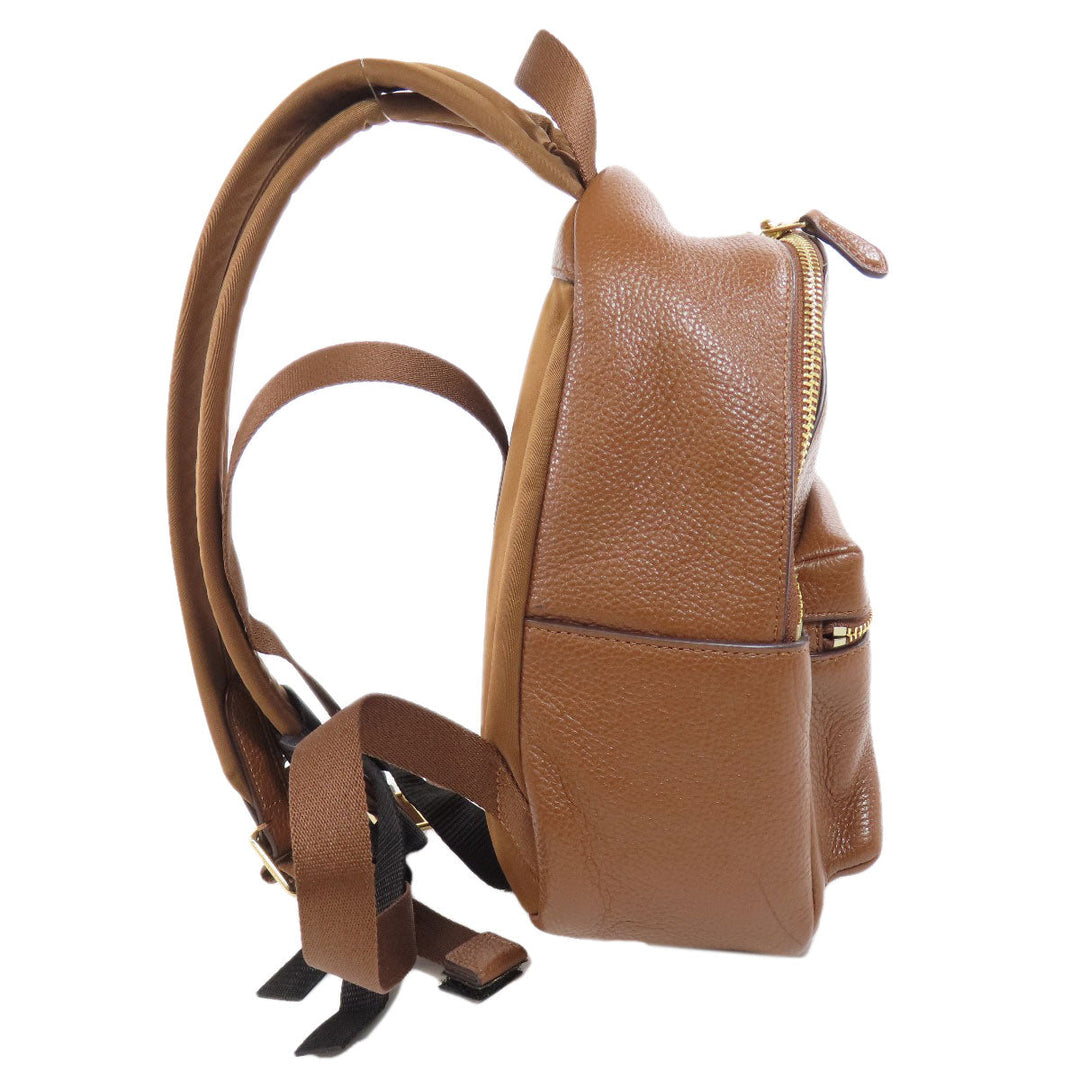 COACH Backpack F38263 leather Brown logo Women Used Authentic