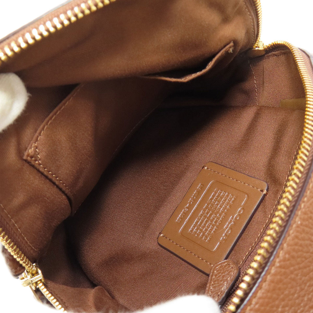 COACH Backpack F38263 leather Brown logo Women Used Authentic