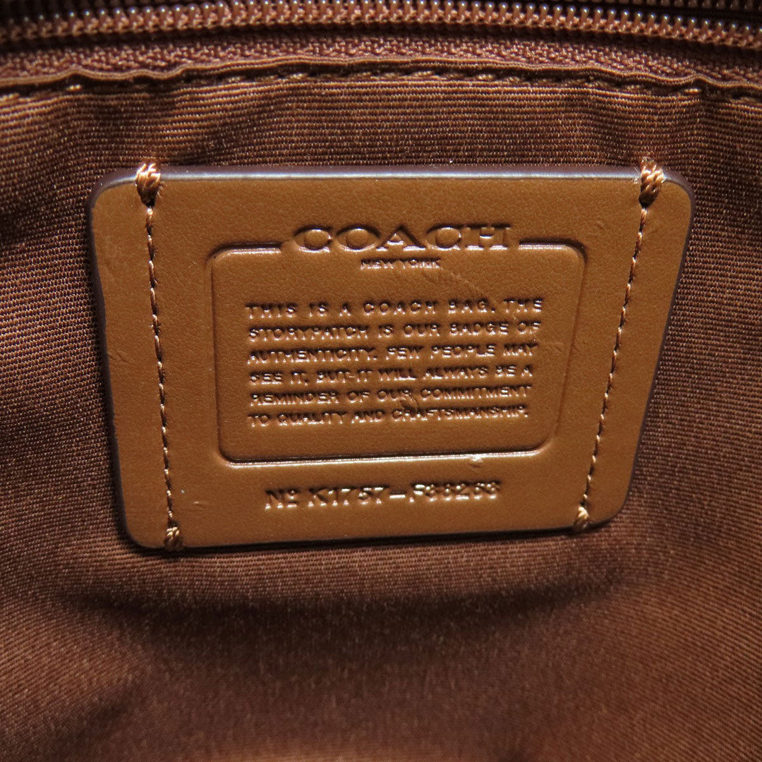 COACH Backpack F38263 leather Brown logo Women Used Authentic