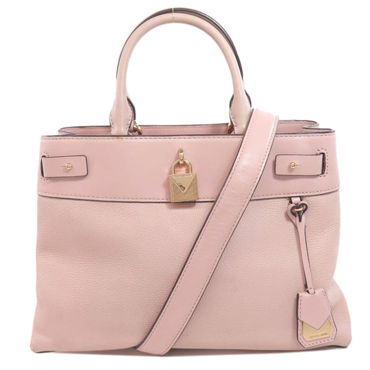 MICHAEL KORS Handbag leather pink 2WAY Women Used Authentic