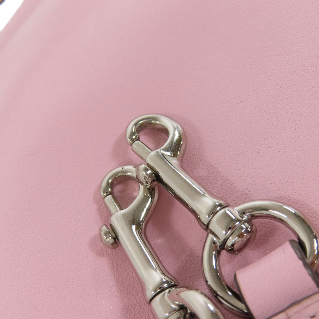 COACH Handbag 37018 leather pink 2WAY Women Used Authentic