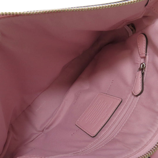 COACH Handbag 37018 leather pink 2WAY Women Used Authentic