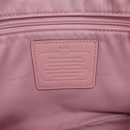 COACH Handbag 37018 leather pink 2WAY Women Used Authentic
