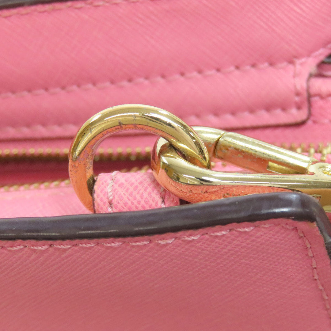 MICHAEL KORS Shoulder Bag PVC pink logo Women Used Authentic