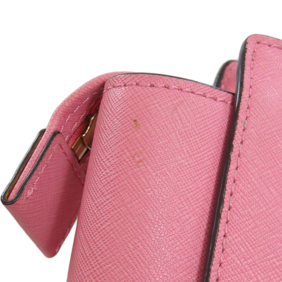 MICHAEL KORS Shoulder Bag PVC pink logo Women Used Authentic