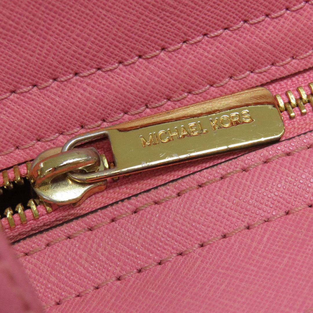 MICHAEL KORS Shoulder Bag PVC pink logo Women Used Authentic