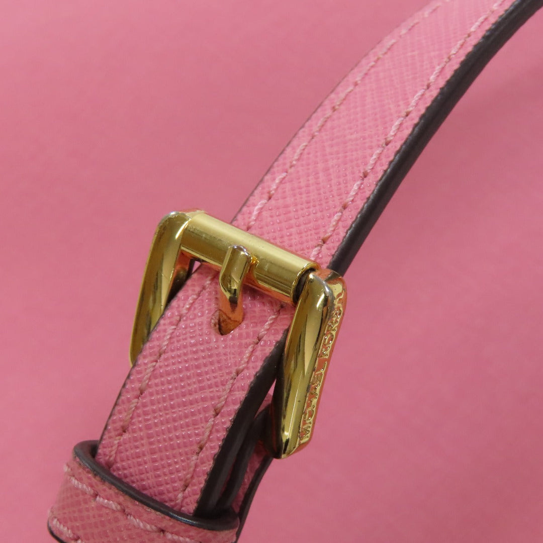 MICHAEL KORS Shoulder Bag PVC pink logo Women Used Authentic