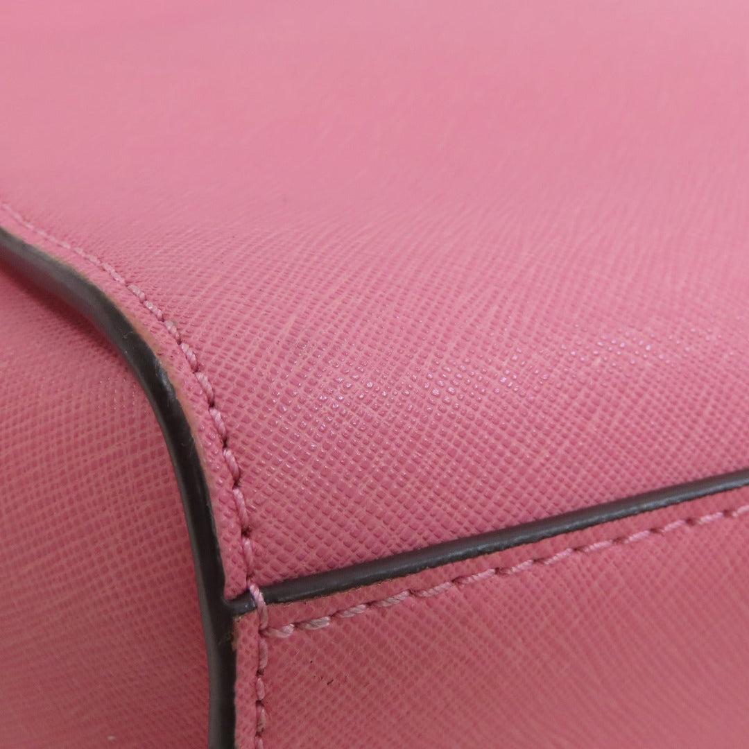 MICHAEL KORS Shoulder Bag PVC pink logo Women Used Authentic