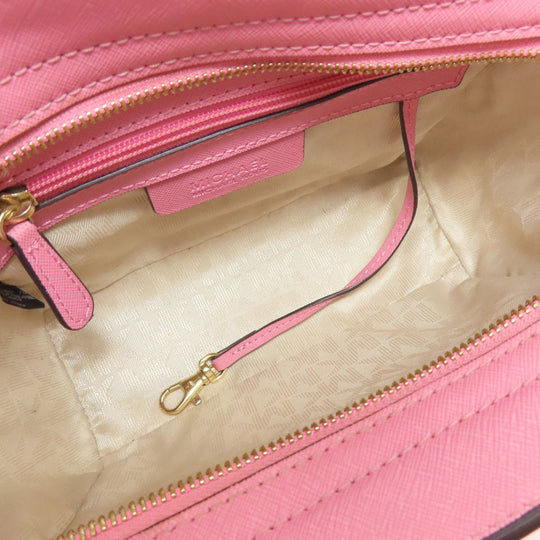 MICHAEL KORS Shoulder Bag PVC pink logo Women Used Authentic