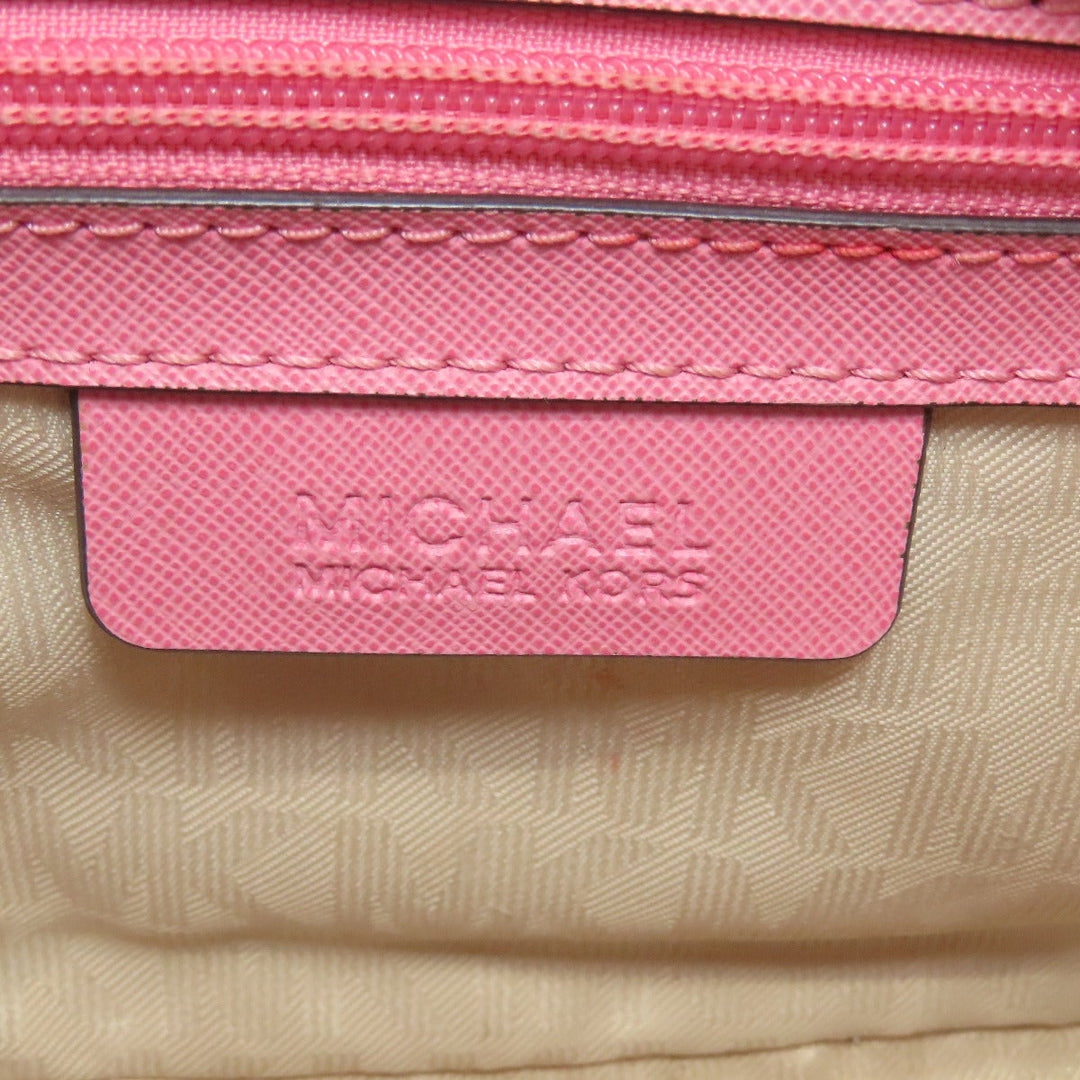 MICHAEL KORS Shoulder Bag PVC pink logo Women Used Authentic