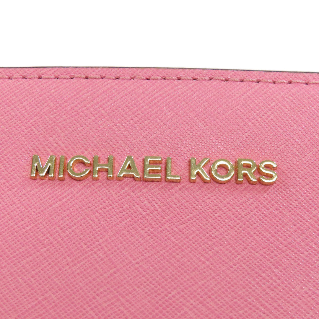MICHAEL KORS Shoulder Bag PVC pink logo Women Used Authentic