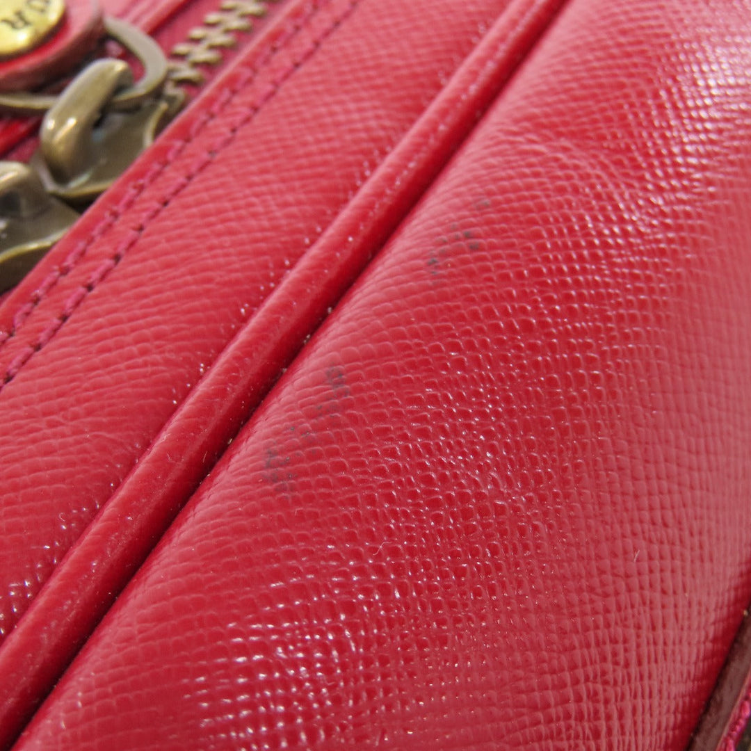 BURBERRY Handbag PVC Red logo Women Used Authentic