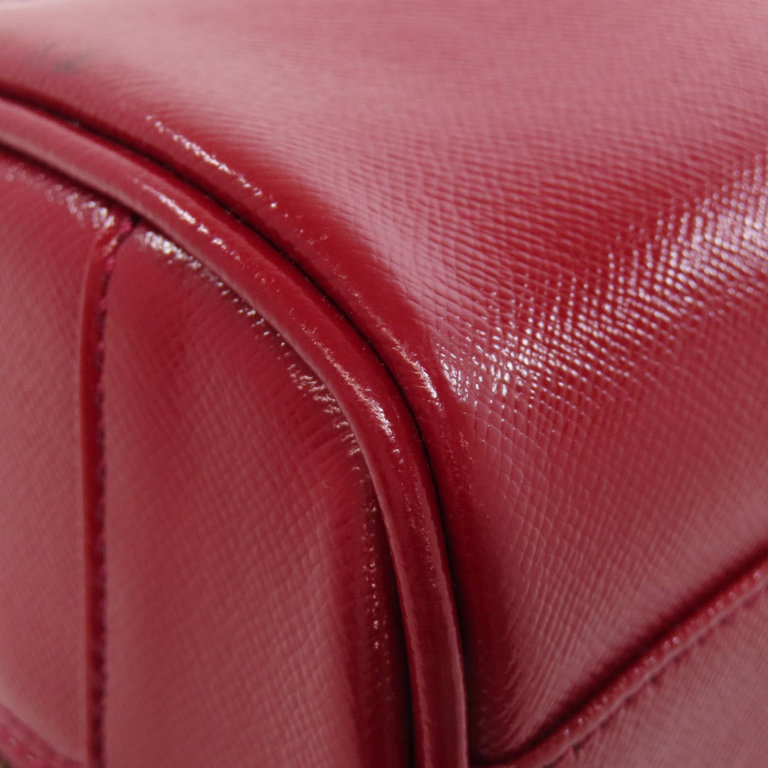 BURBERRY Handbag PVC Red logo Women Used Authentic