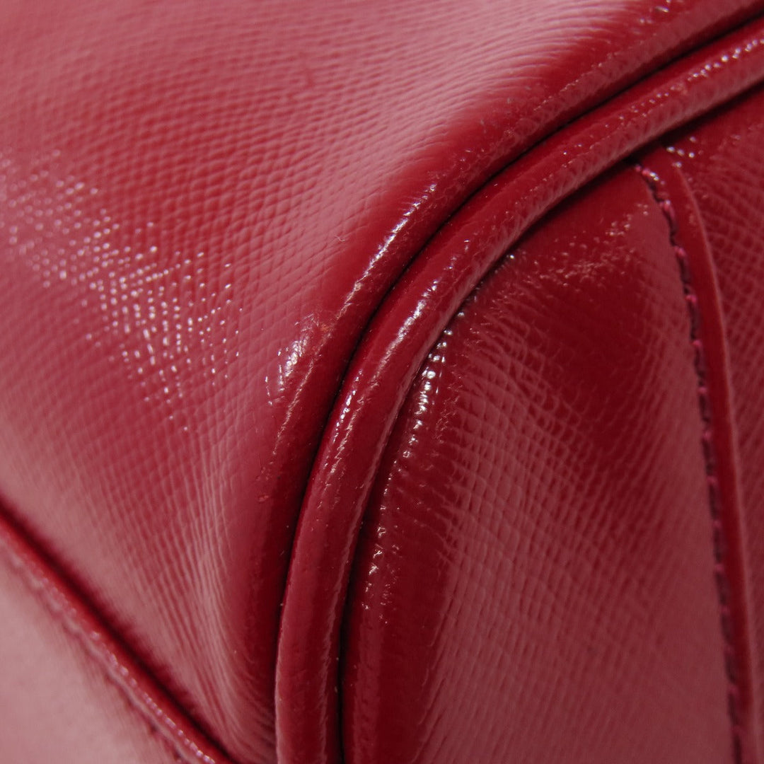 BURBERRY Handbag PVC Red logo Women Used Authentic