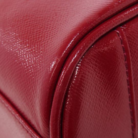 BURBERRY Handbag PVC Red logo Women Used Authentic