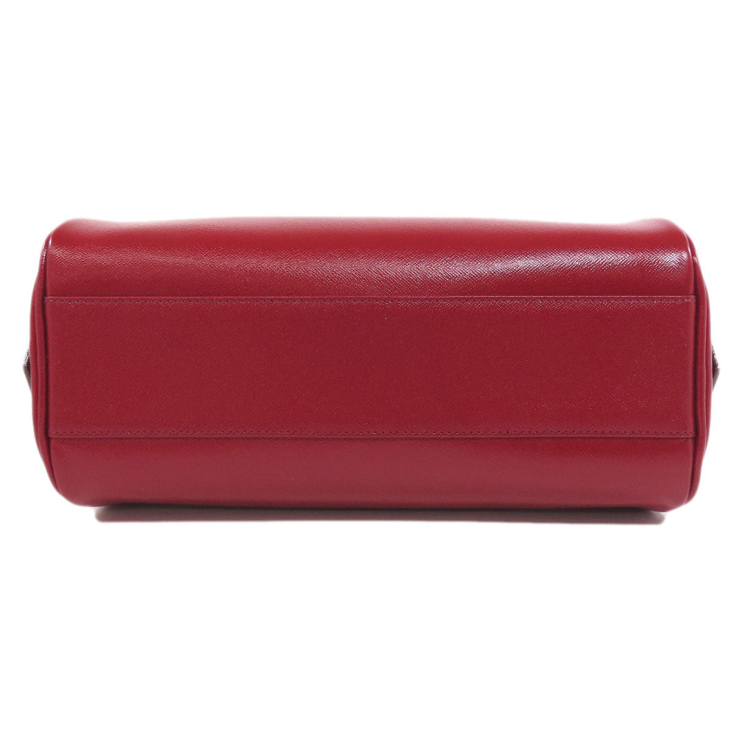 BURBERRY Handbag PVC Red logo Women Used Authentic