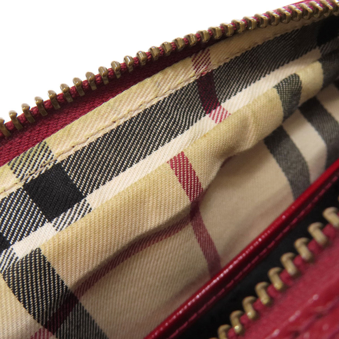 BURBERRY Handbag PVC Red logo Women Used Authentic