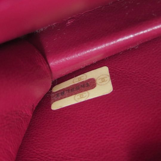 CHANEL Shoulder Bag lambskin Red Chain Wallet COCO Mark Gold Metal Women Used Authentic