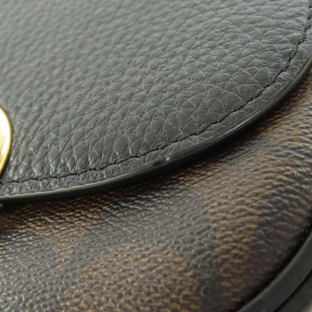 COACH Hip bag F88007 PVC Brown Signature Women Used Authentic