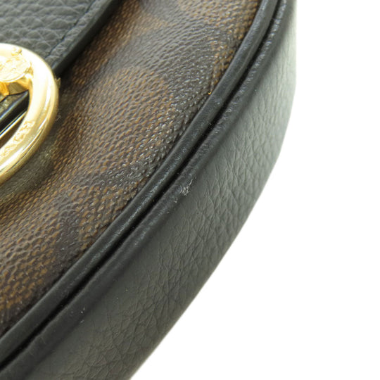 COACH Hip bag F88007 PVC Brown Signature Women Used Authentic