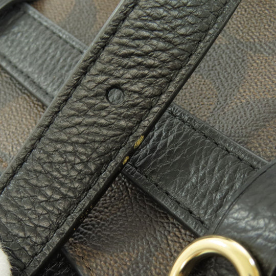 COACH Hip bag F88007 PVC Brown Signature Women Used Authentic