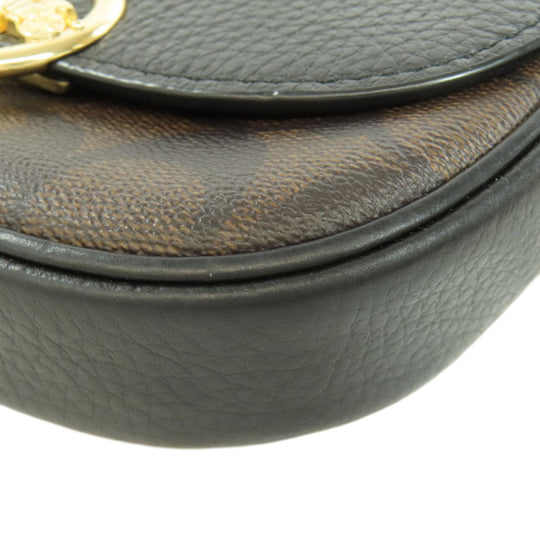 COACH Hip bag F88007 PVC Brown Signature Women Used Authentic