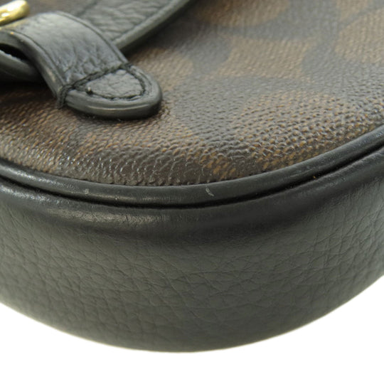 COACH Hip bag F88007 PVC Brown Signature Women Used Authentic