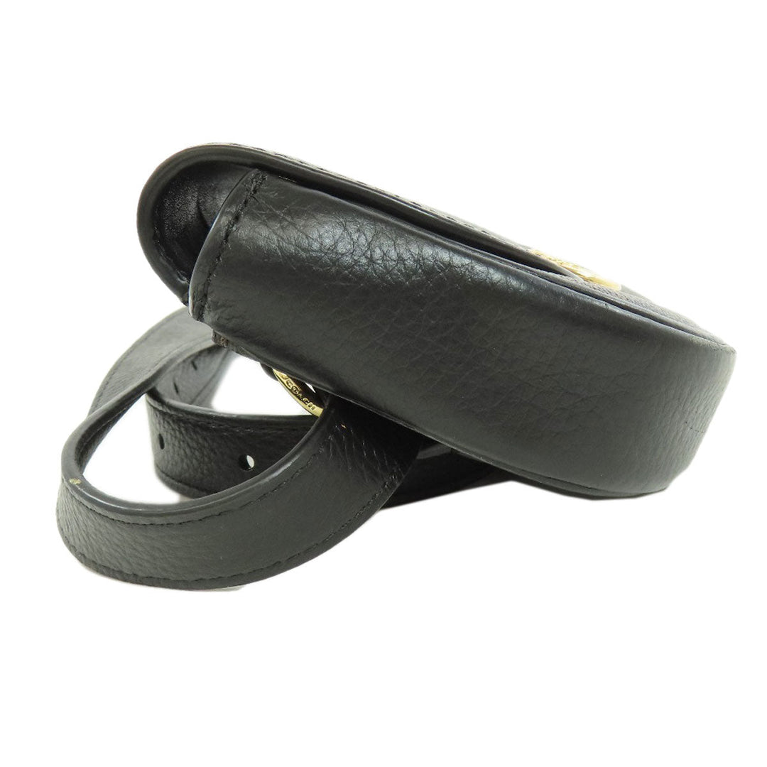 COACH Hip bag F88007 PVC Brown Signature Women Used Authentic