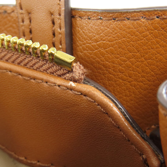 MICHAEL KORS Handbag PVC Brown Emilia 2WAY Women Used Authentic