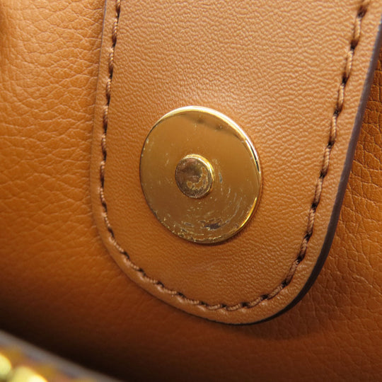 MICHAEL KORS Handbag PVC Brown Emilia 2WAY Women Used Authentic