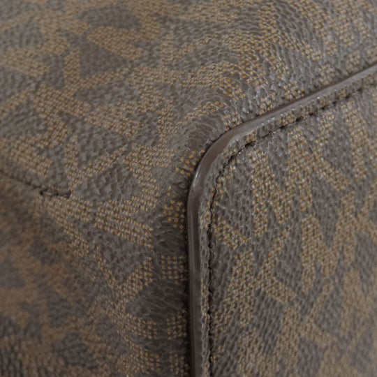 MICHAEL KORS Handbag PVC Brown Emilia 2WAY Women Used Authentic