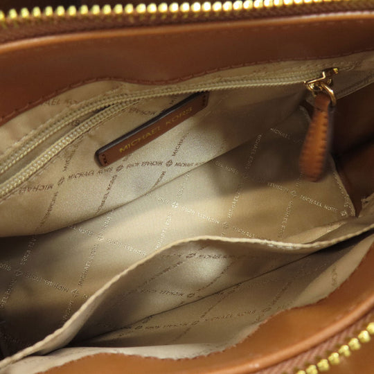 MICHAEL KORS Handbag PVC Brown Emilia 2WAY Women Used Authentic