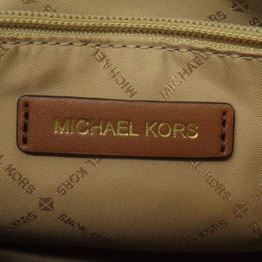 MICHAEL KORS Handbag PVC Brown Emilia 2WAY Women Used Authentic