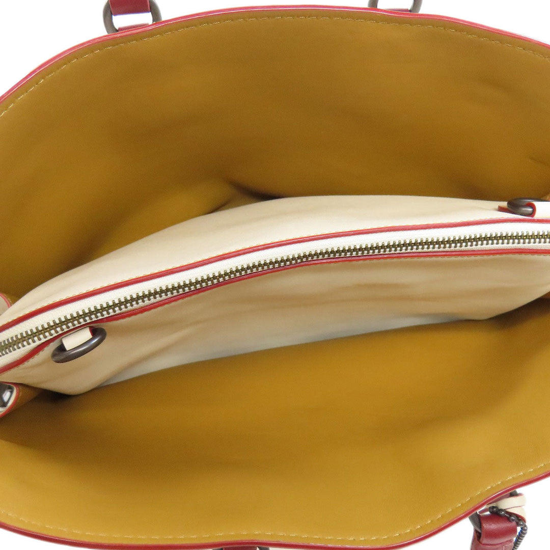 COACH Handbag 59132 leather white Dakota Satchel 2WAY Women Used Authentic