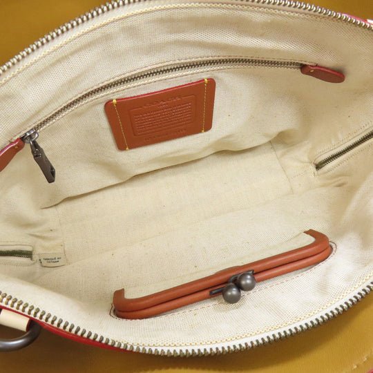 COACH Handbag 59132 leather white Dakota Satchel 2WAY Women Used Authentic