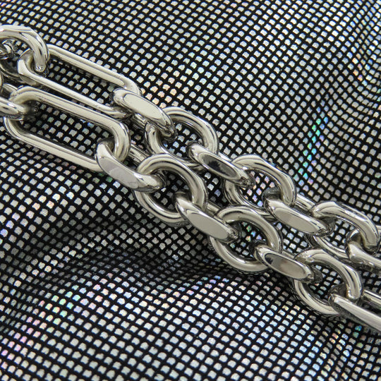 Maison Margiela Shoulder Bag polyester Silver Gram slam Women Used Authentic