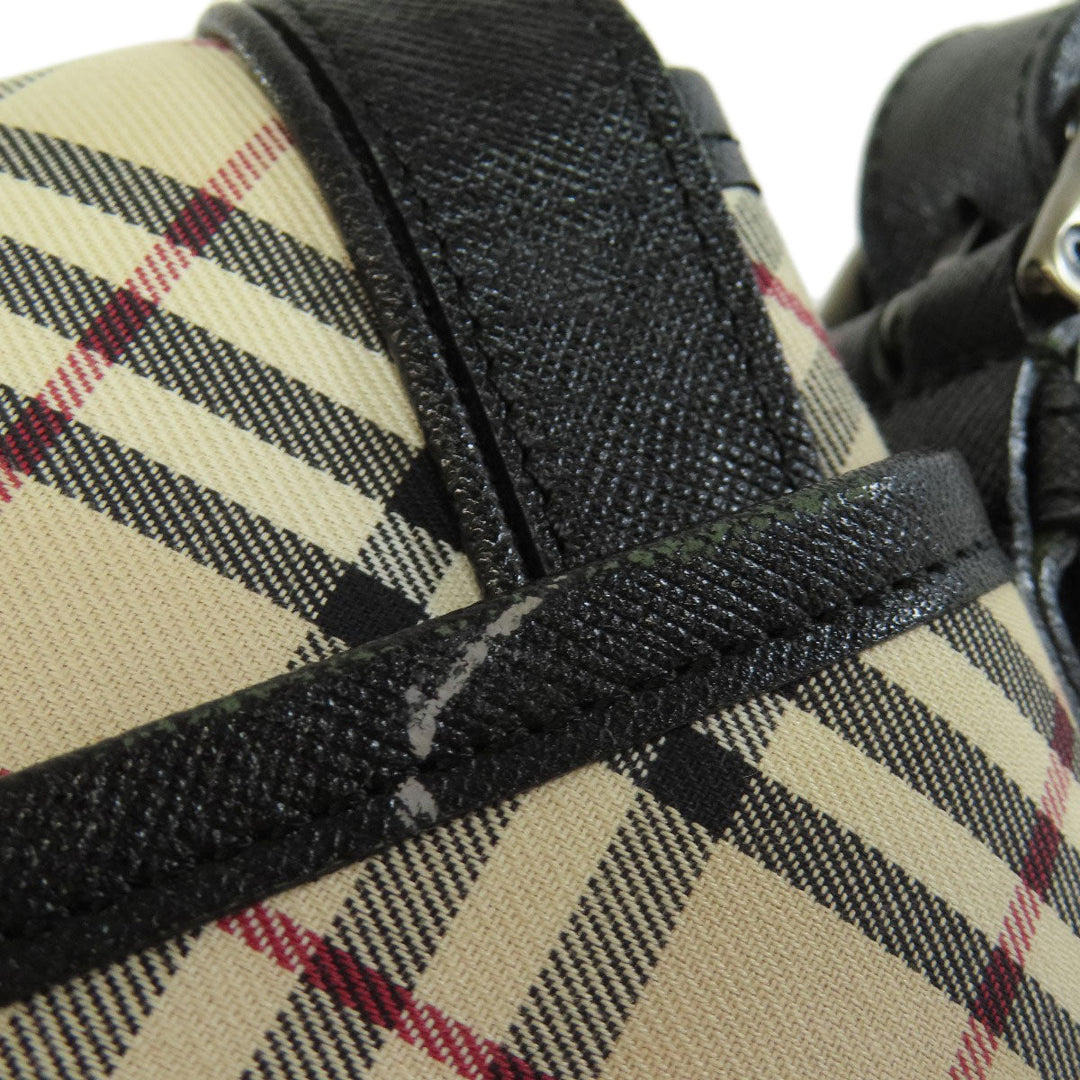 BURBERRY Shoulder Bag canvas beige Nova Check Women Used Authentic