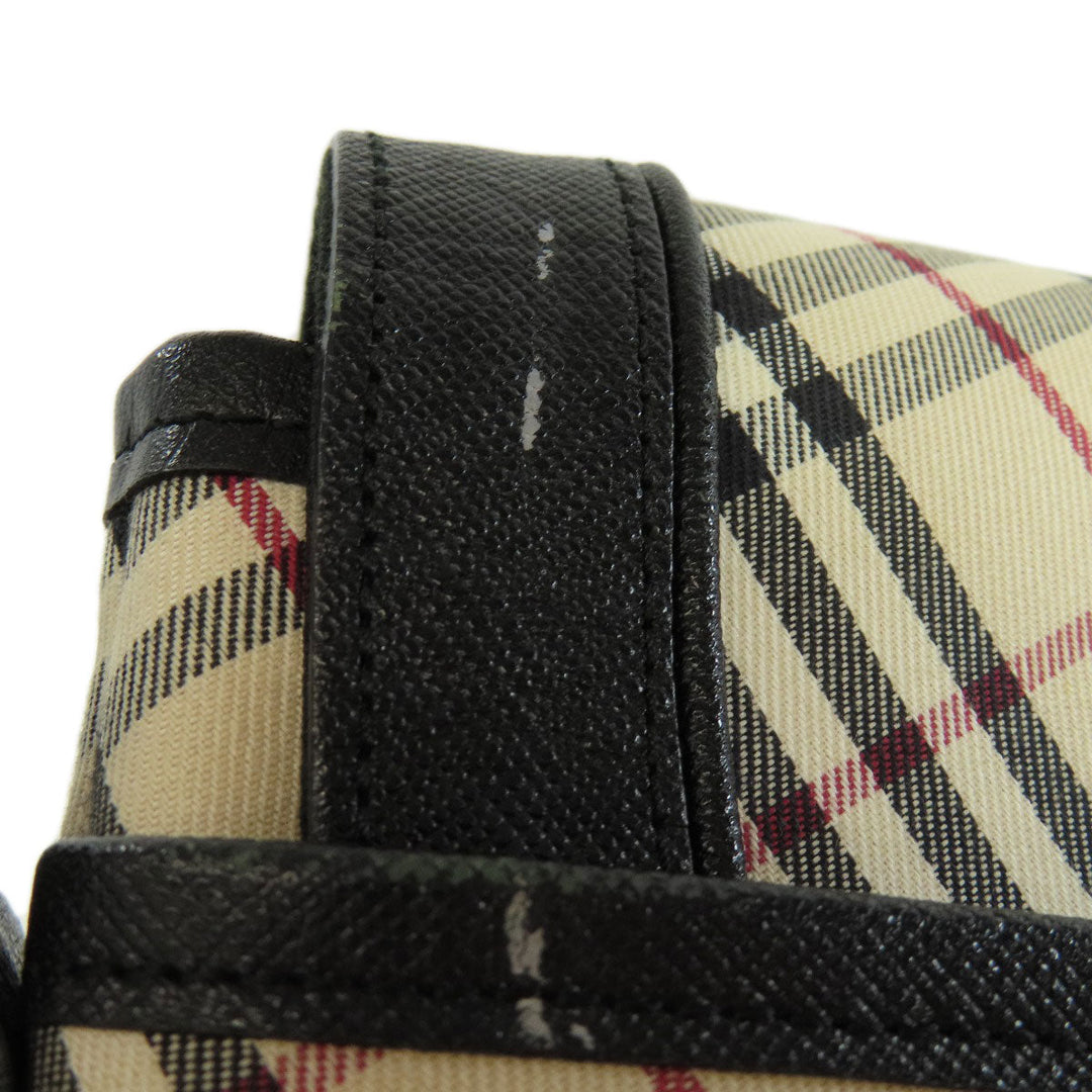 BURBERRY Shoulder Bag canvas beige Nova Check Women Used Authentic