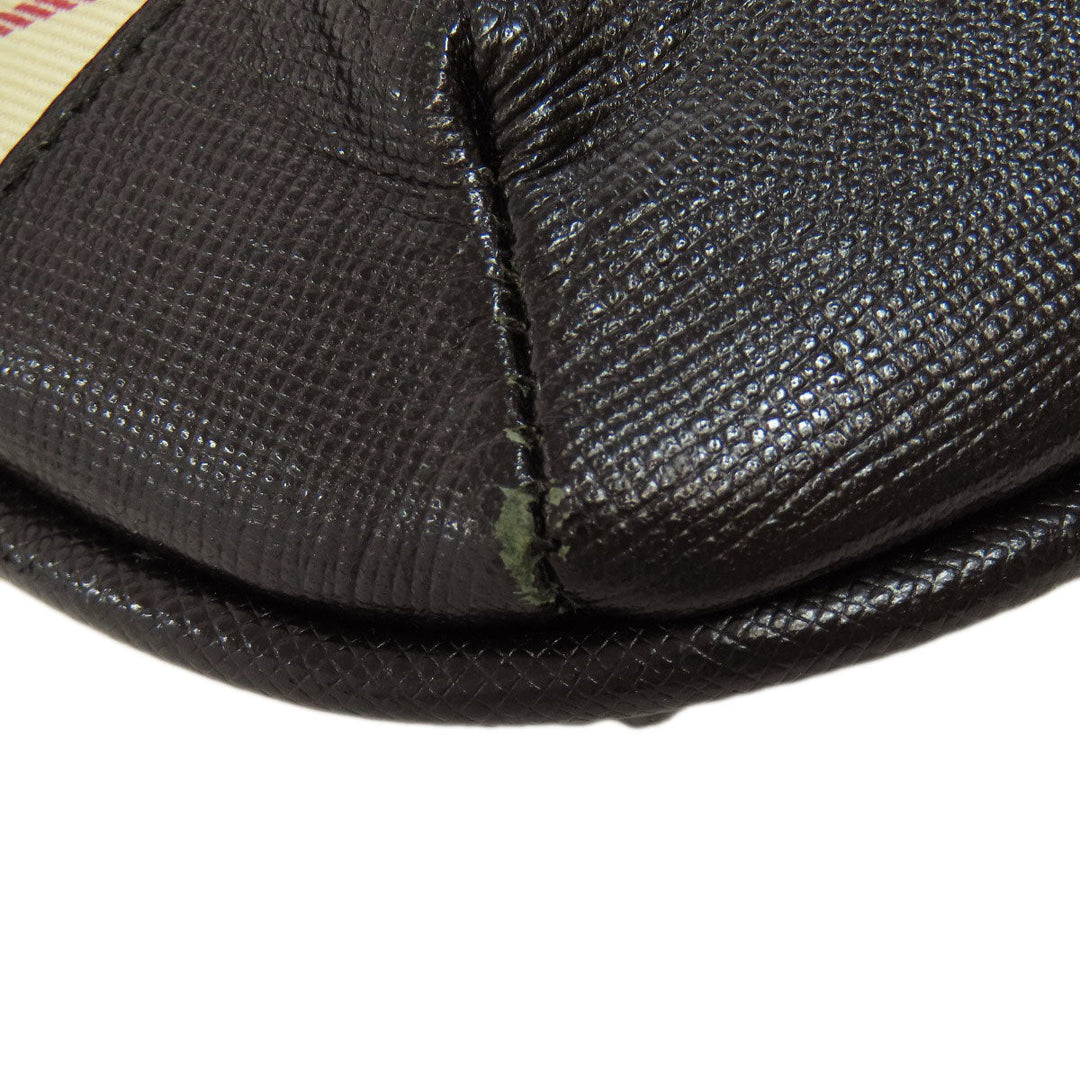 BURBERRY Shoulder Bag canvas beige Nova Check Women Used Authentic