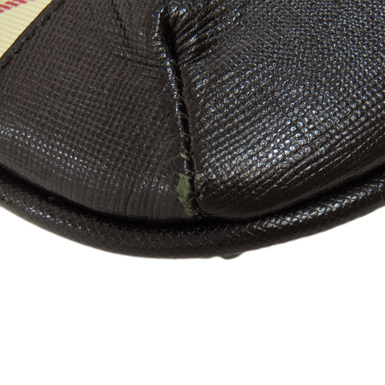 BURBERRY Shoulder Bag canvas beige Nova Check Women Used Authentic