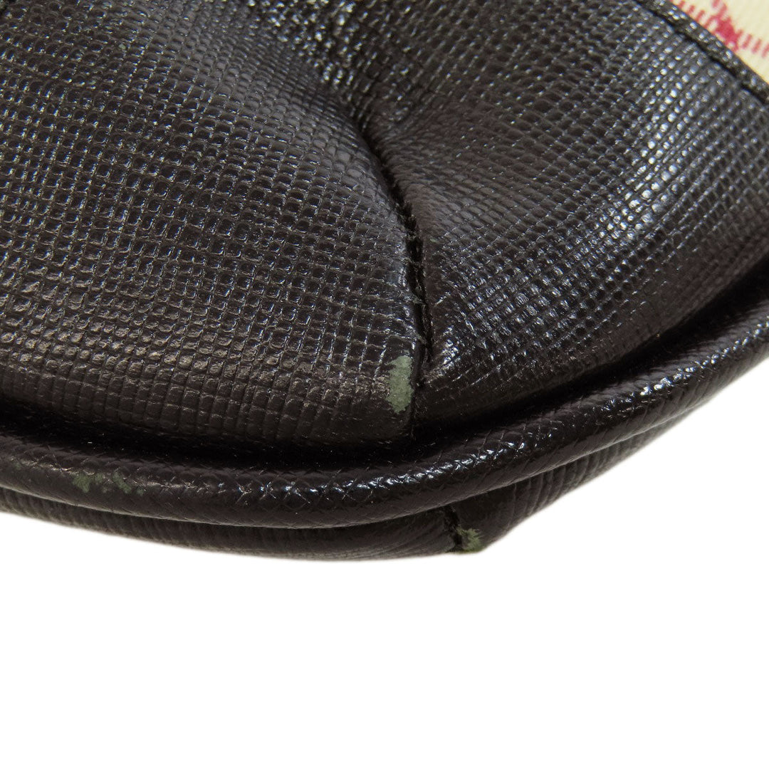 BURBERRY Shoulder Bag canvas beige Nova Check Women Used Authentic