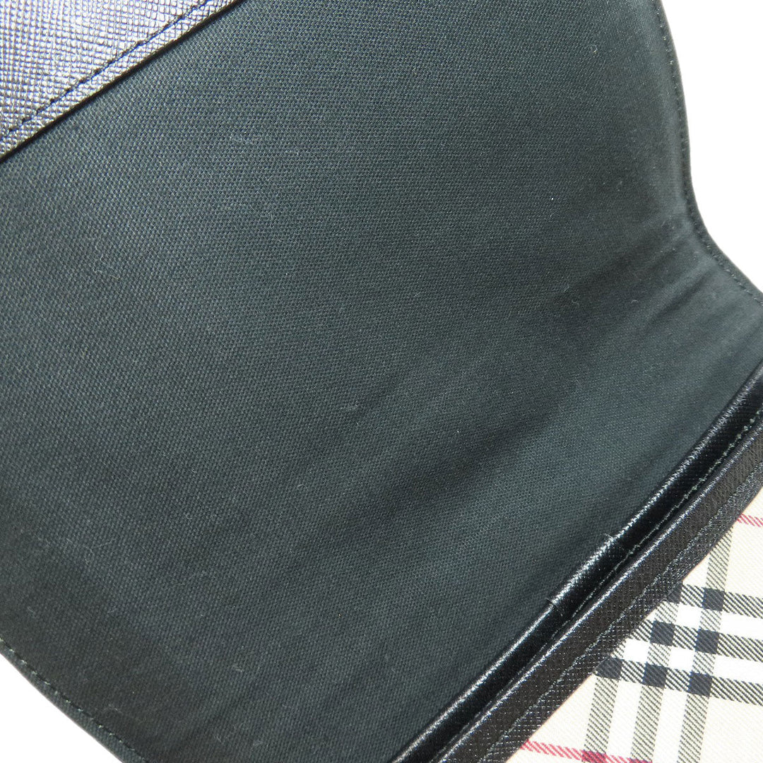 BURBERRY Shoulder Bag canvas beige Nova Check Women Used Authentic