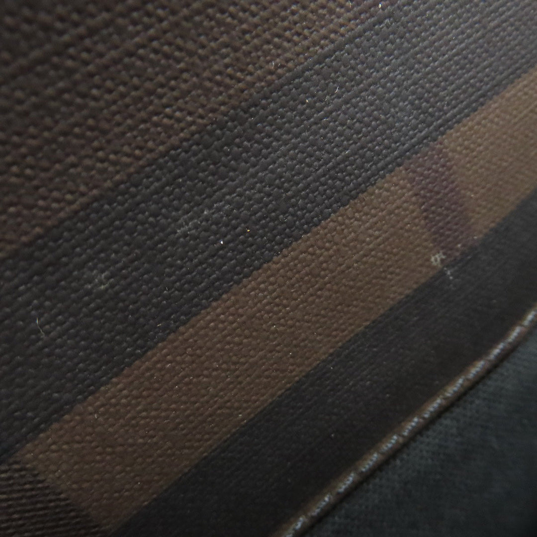 BURBERRY Shoulder Bag Calfskin Brown Check Pattern Women Used Authentic