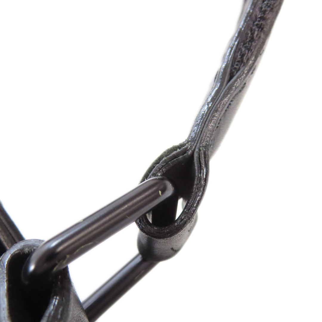 BURBERRY Shoulder Bag Calfskin Brown Check Pattern Women Used Authentic