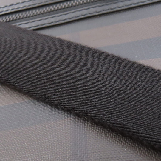 BURBERRY Shoulder Bag Calfskin Brown Check Pattern Women Used Authentic