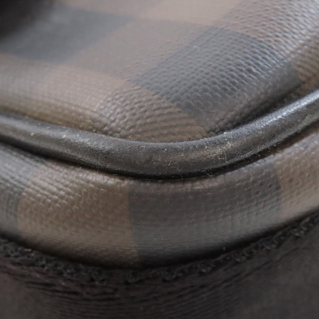 BURBERRY Shoulder Bag Calfskin Brown Check Pattern Women Used Authentic